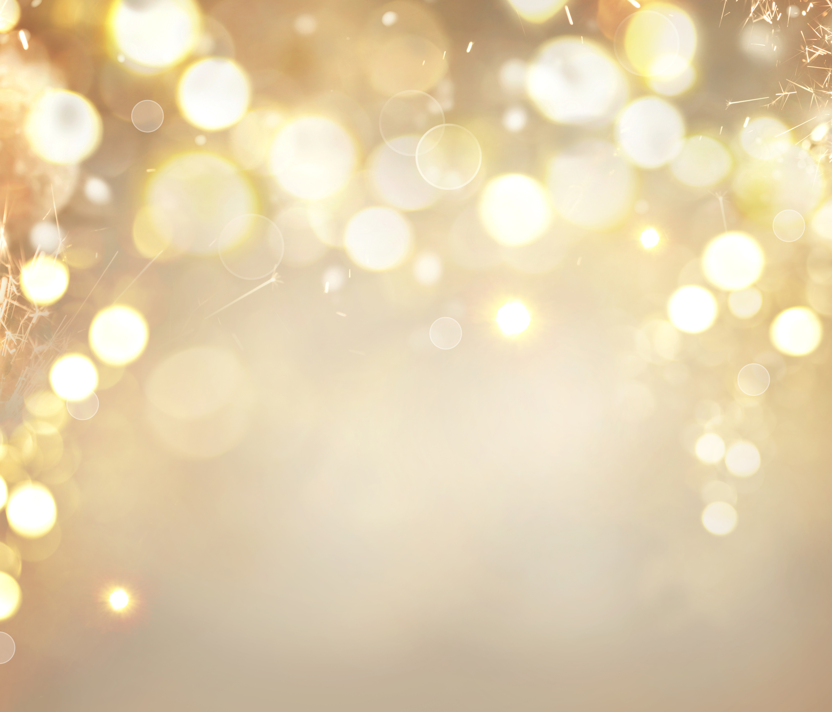 Christmas Golden Background Bokeh